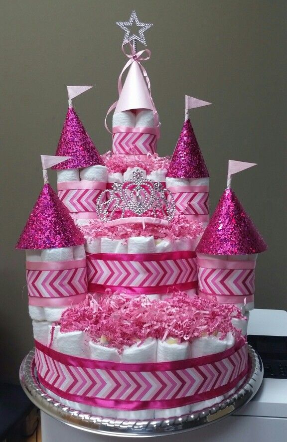 Princess Castle Diaper Cake Princess Castle Diaper Cake