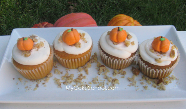 Pumpkin Spice Cake Mix Cupcakes