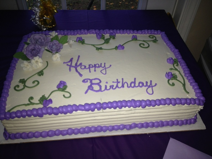 Purple Birthday Sheet Cakes
