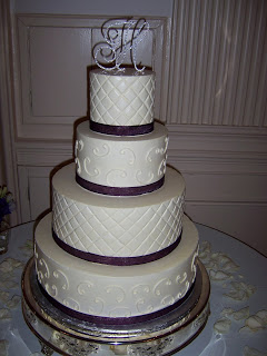 Quilted Buttercream Wedding Cake
