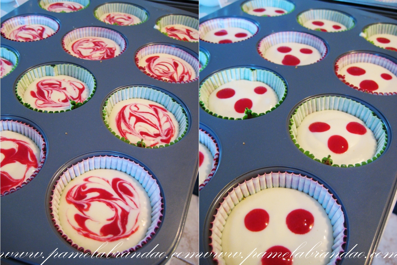 Raspberry Swirl Cheesecake Cupcakes