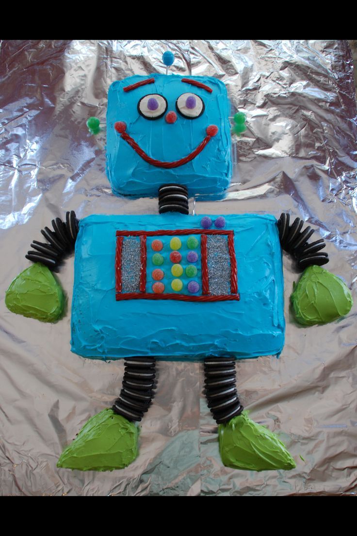 Robot Birthday Cake Ideas Robot Birthday Cake Ideas