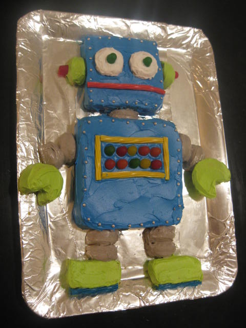 Robot Birthday Cake