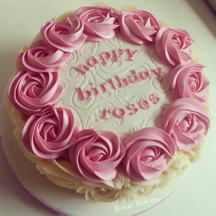 Rose Swirl Birthday Cake
