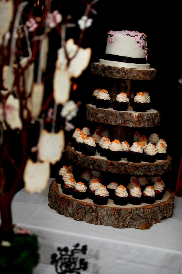 10 Rustic Wedding Cake 2 Tier With Cupcakes Photo Rustic 2 Tier