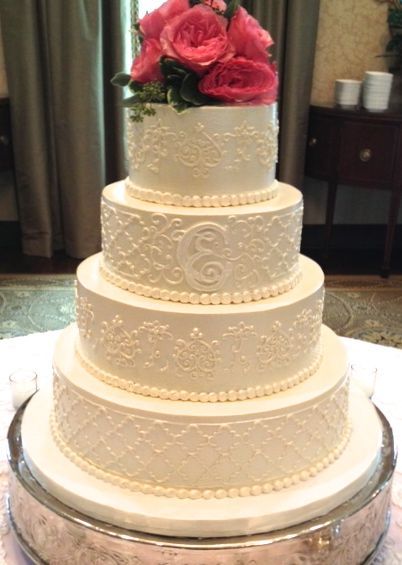 Simple Buttercream Wedding Cake