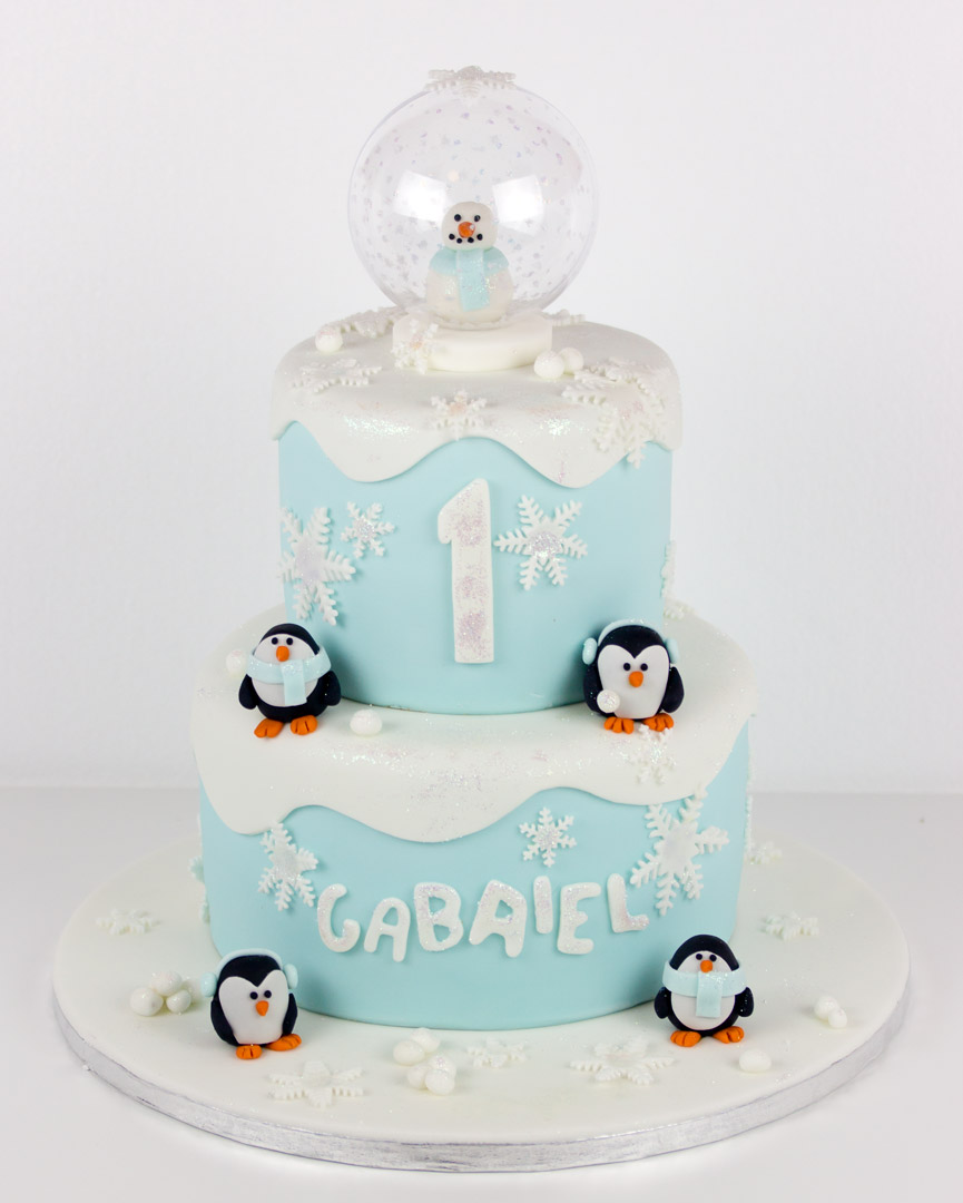 Snow Globe Birthday Cake