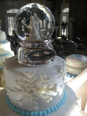 Snow Globe Wedding Cake Topper