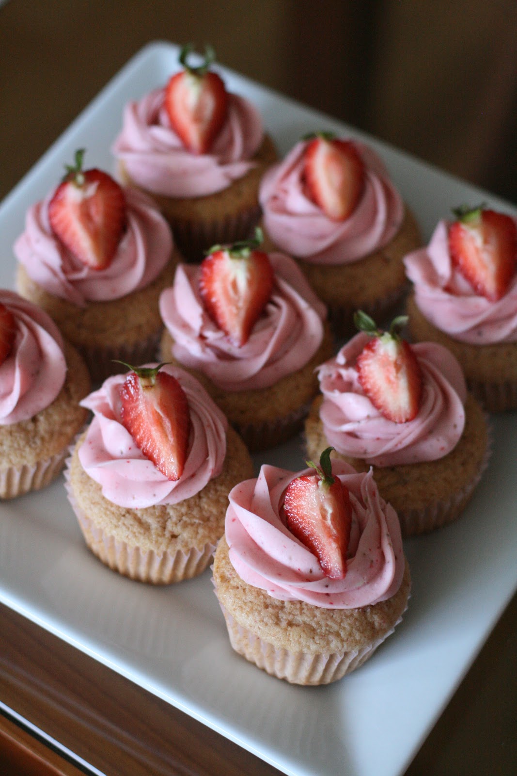 Strawberry Cupcakes with Cream Cheese Frosting