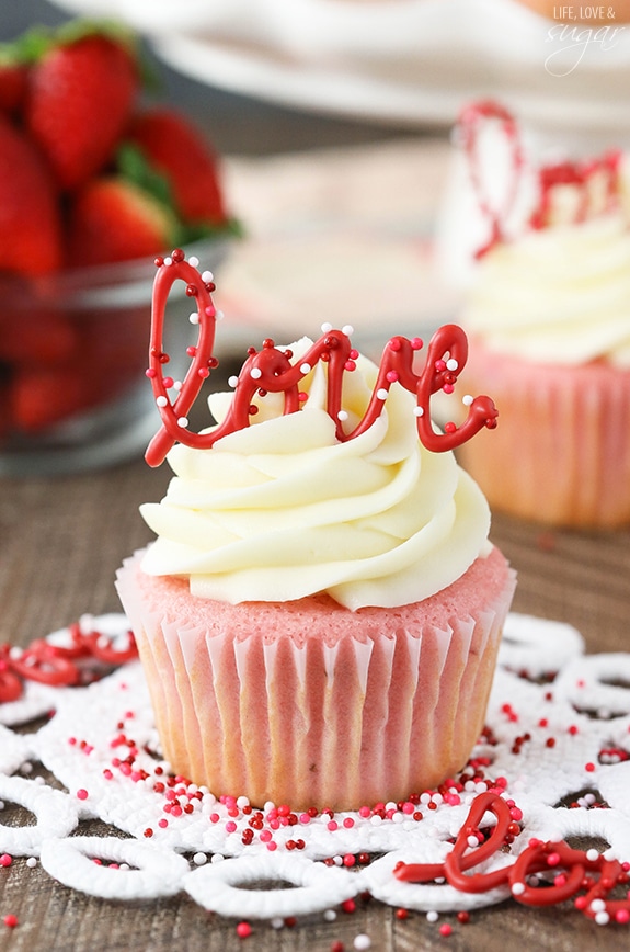 Strawberry Cupcakes with Cream Cheese Frosting