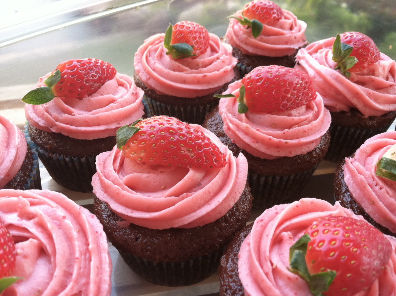 Strawberry Cupcakes with Cream Cheese Frosting