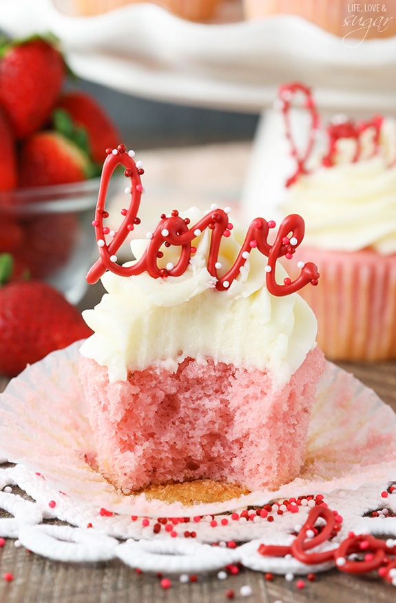 Strawberry Cupcakes with Cream Cheese Frosting