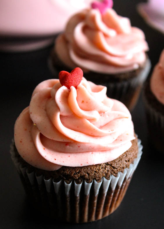 Strawberry Cupcakes with Cream Cheese Frosting