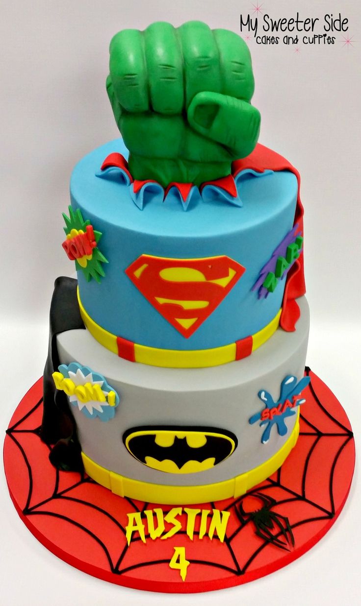 Super Birthday Superhero Cake