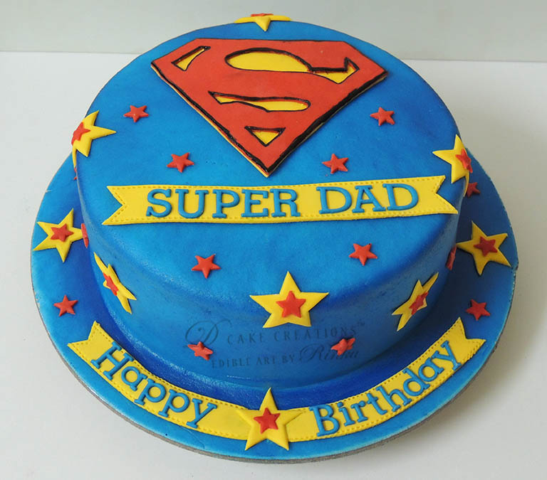 Super Dad Birthday Cake Super Dad Birthday Cake