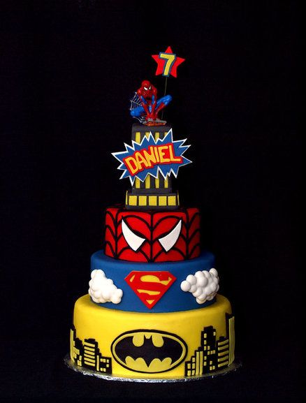 Super Hero Birthday Cake