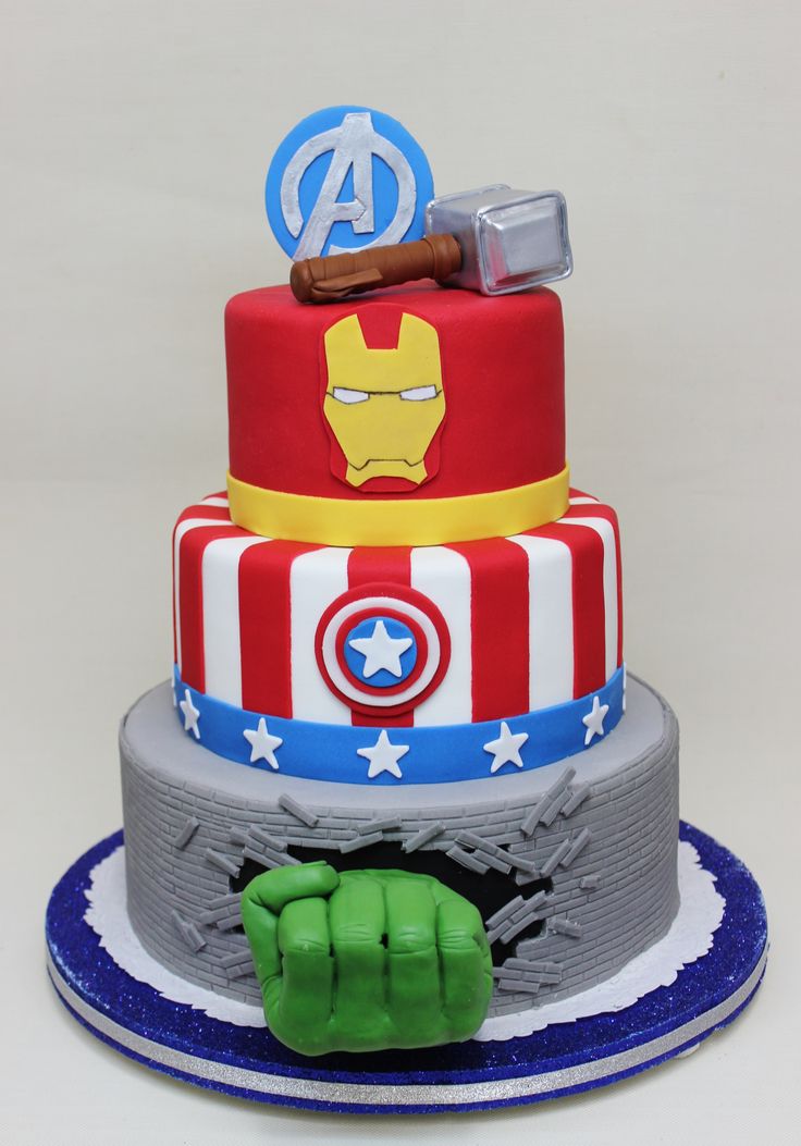 Superhero Avengers Birthday Cake