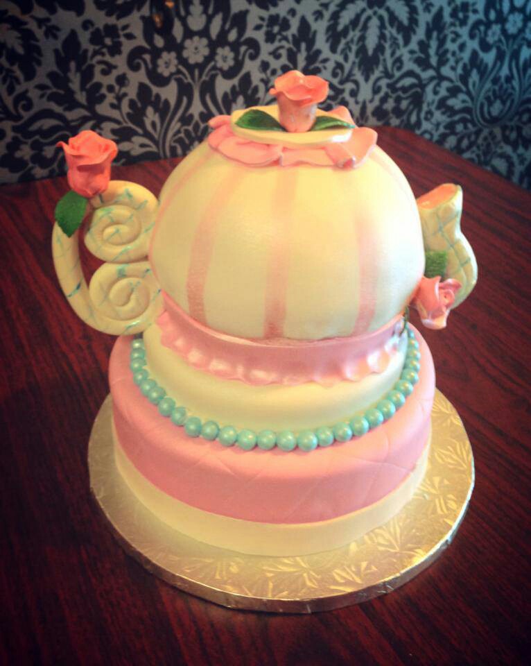 Tea Party Baby Shower Cake
