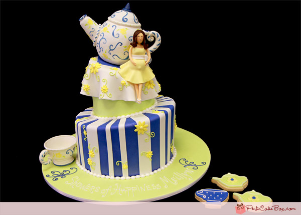 Teapot Baby Shower Cake