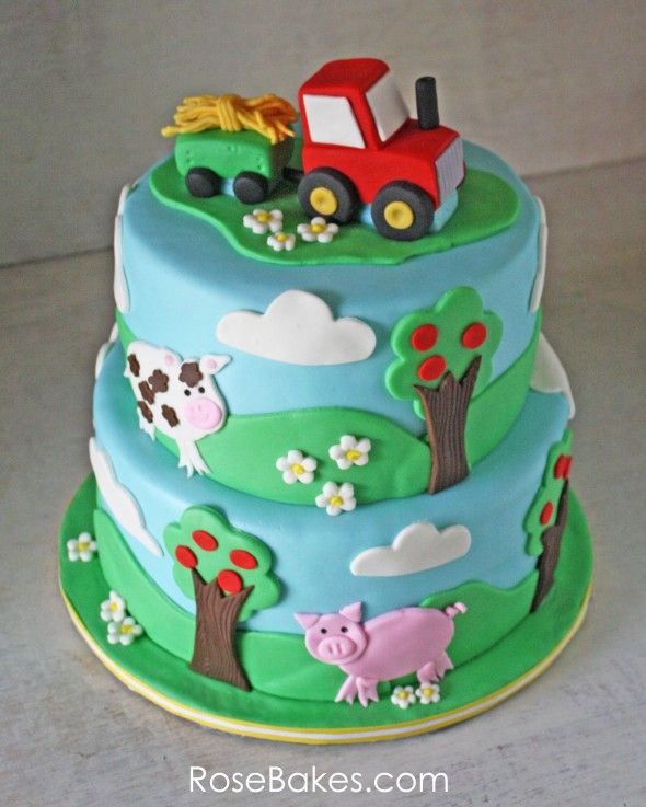 Tractor and Farm Themed Cakes