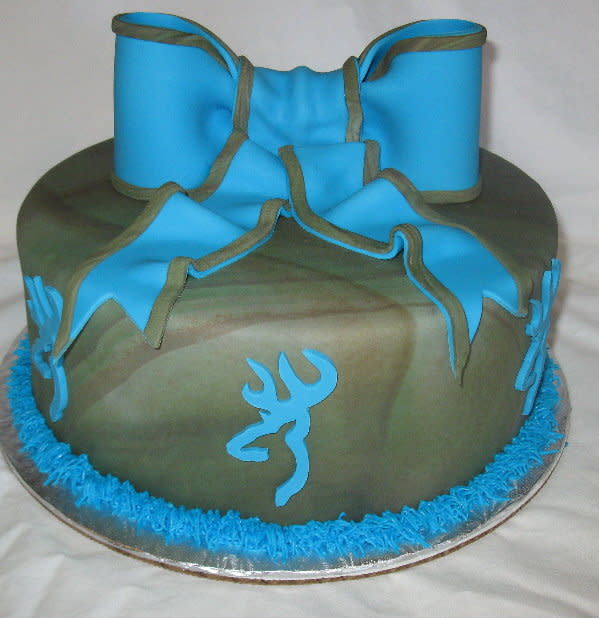 Turquoise Camo Cakes