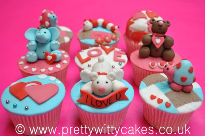 Valentine Animal Cupcakes
