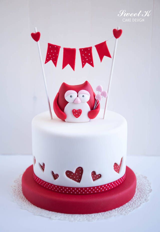 Valentine Owl Birthday Cake Valentine Owl Birthday Cake