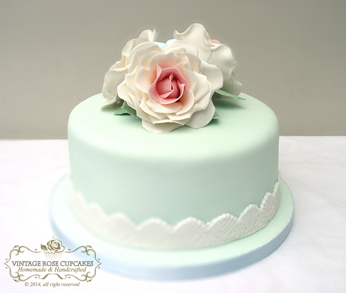 Vintage Rose Birthday Cake