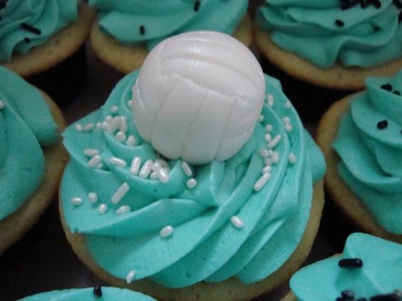 Volleyball Cake Ideas Cupcakes