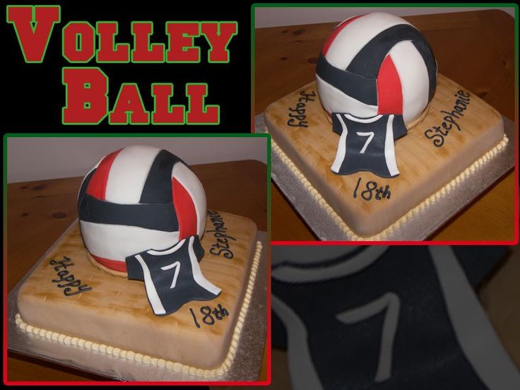 Volleyball Themed Birthday Cake