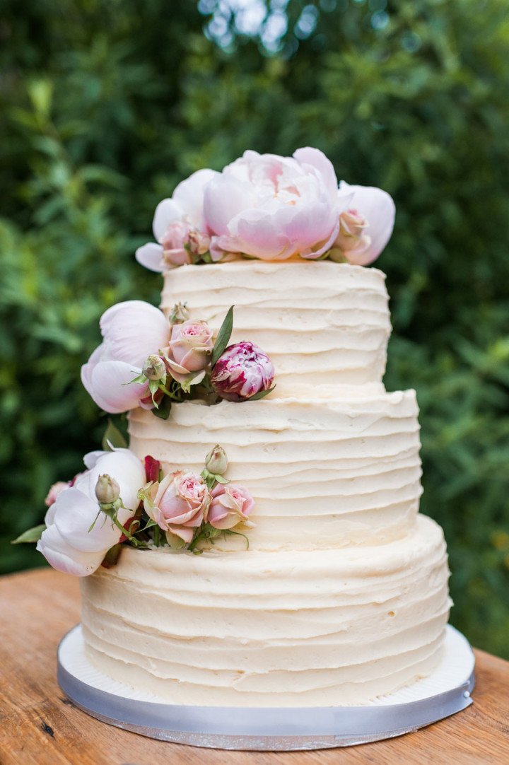 Wedding Cake with Peony Wedding Cake with Peony