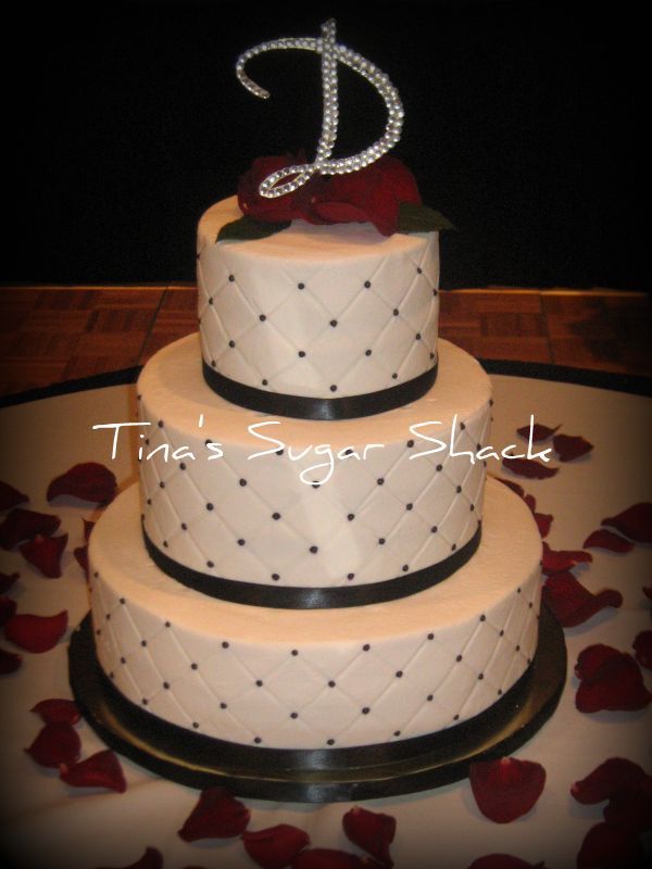 Wedding Cake with Swiss Dots