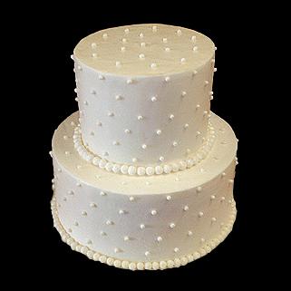Wedding Cake with White Dots