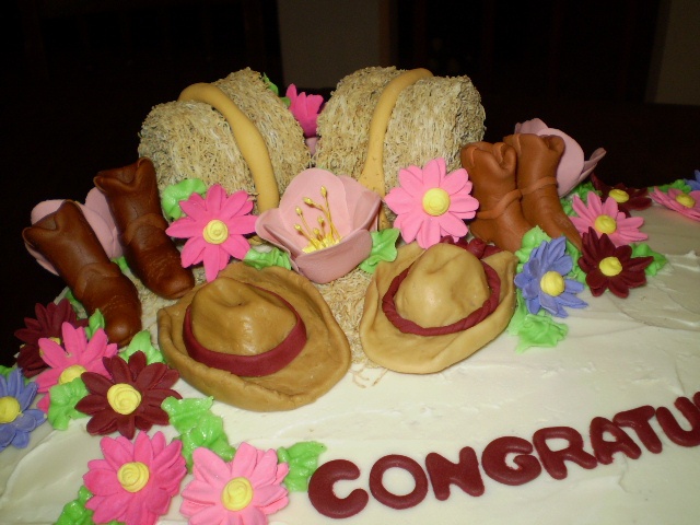 Western Wedding Shower Cake