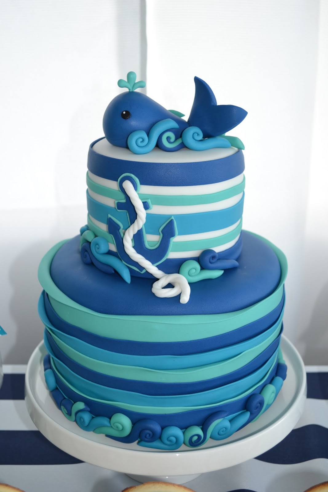 Whale Baby Shower Cake