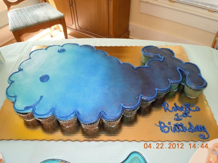 Whale Cupcake Cake
