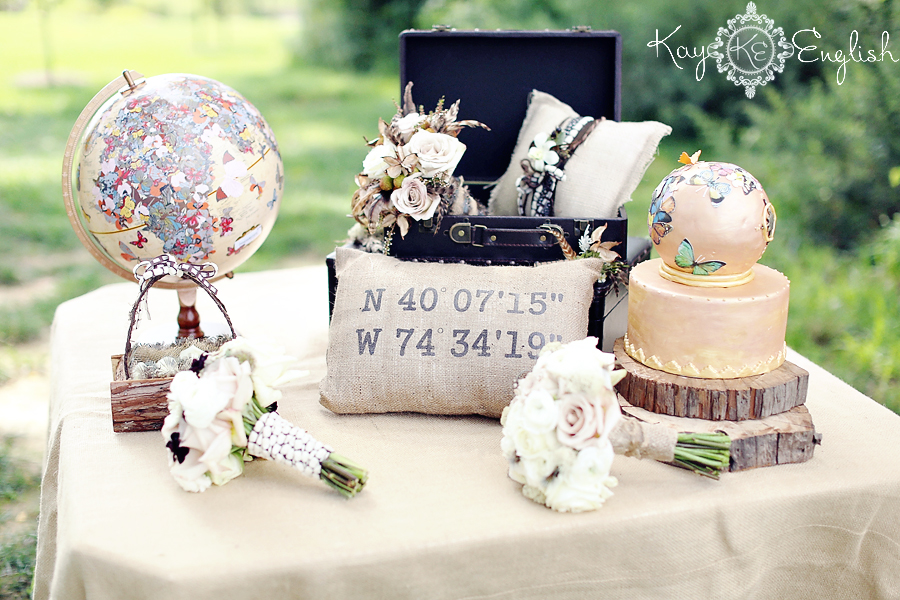 World Globe Wedding Cake Toppers