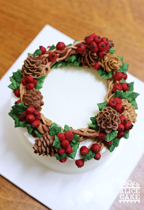Wreath Buttercream Cake Decoration Flowers Wreath Buttercream Cake Decoration Flowers