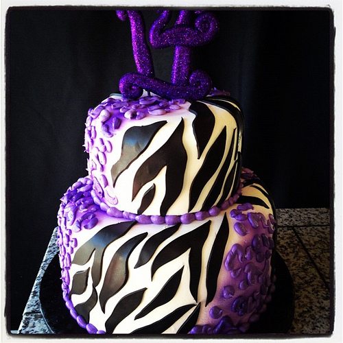 Zebra Birthday Cake for Teens
