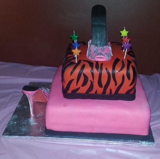 21st Birthday Fondant Cake