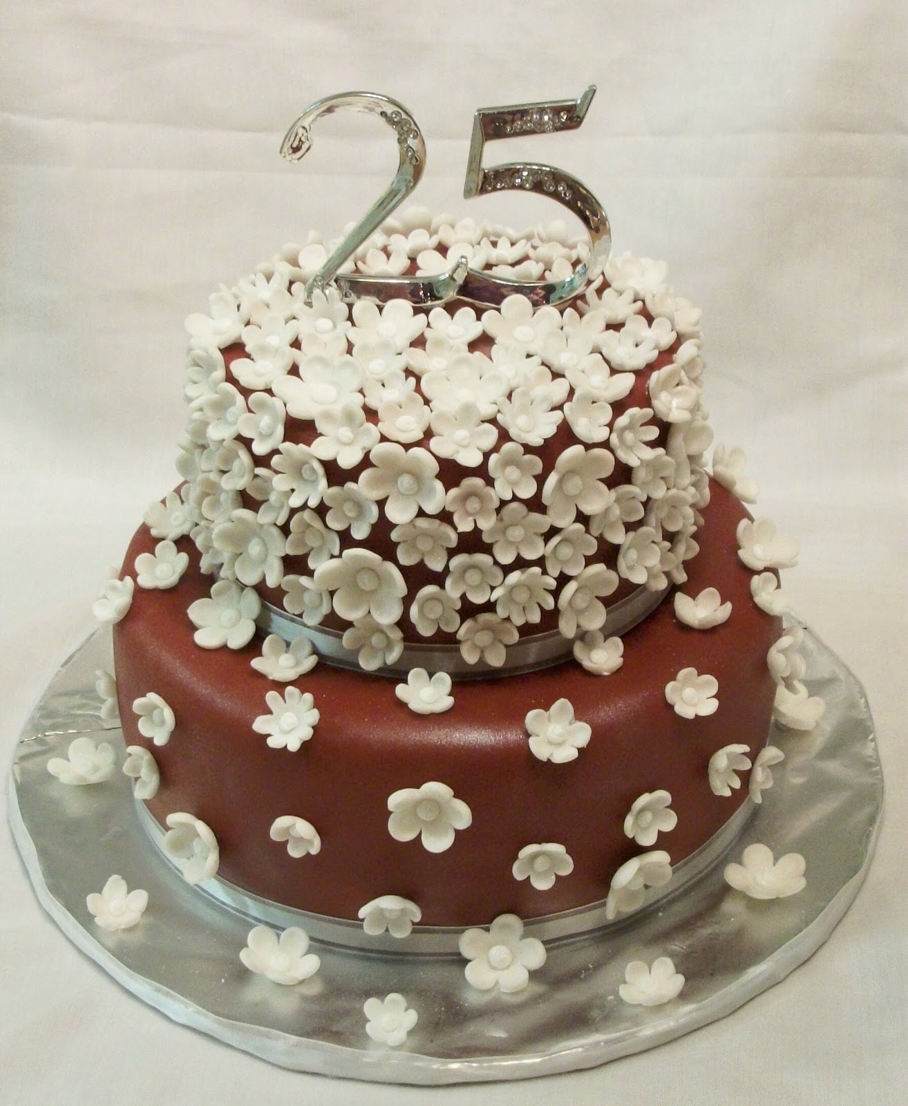 25th Wedding Anniversary Cake Designs