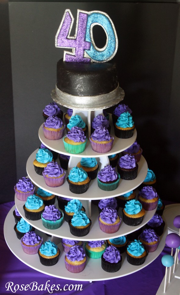 40th Birthday Cake and Cupcake Ideas