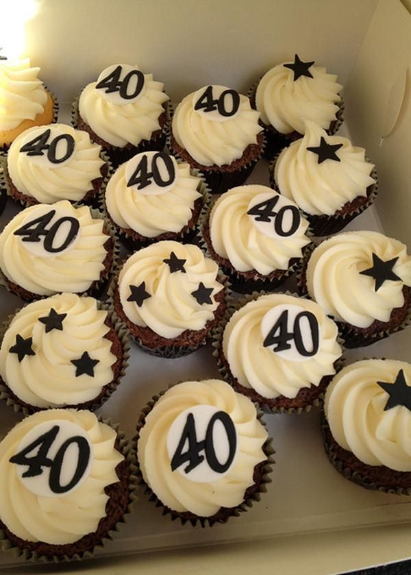 40th Birthday Cupcakes