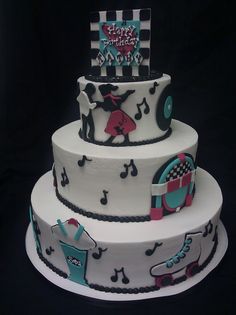 50s Theme Birthday Cake Ideas 50s Theme Birthday Cake Ideas