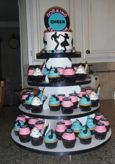 50s Theme Cupcake Decorations