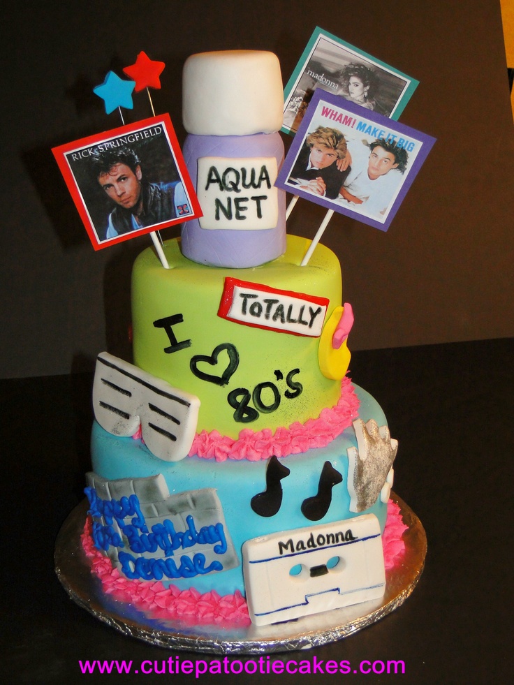 80s Birthday Cake