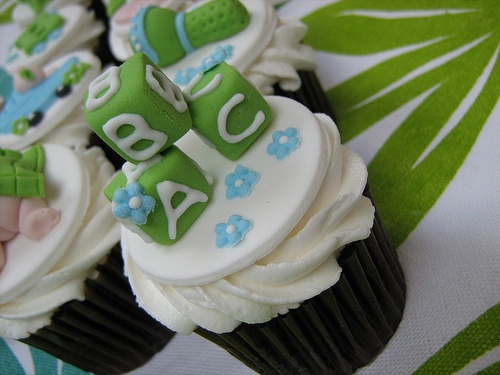 ABC Blocks Baby Shower Cupcake