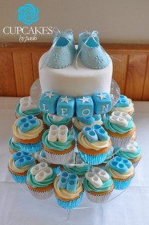 Baby Shower Cupcake Tower Cake