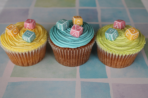 Baby Shower Cupcakes Blocks Baby Shower Cupcakes Blocks
