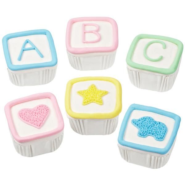 Baby Shower Cupcakes Blocks Baby Shower Cupcakes Blocks